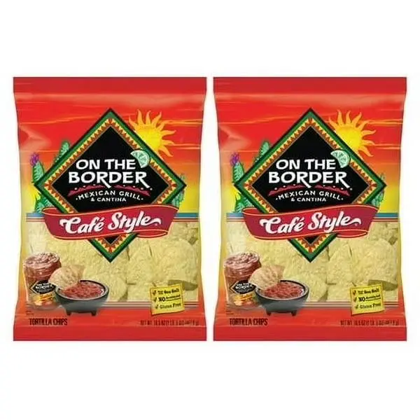 On The Border Cafe Style Tortilla Chips, Gluten-Free, 16.5 oz 2 Pack