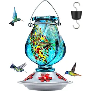 Hummingbird Feeder for Outdoors Leak-Proof | Easy Clean Wide Mouth | Attract More Hummingbirds to Your Garden