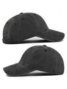 unisex casual street style minimalist solid color baseball cap, new trend all-match sportive baseball cap, trendy hat for men & women for all season, gifts for wife, accessory