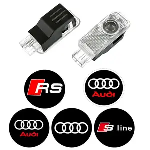 2/4PCS LED Car Door Projector Ghost Shadow Lamp Car Logo Welcome Light Accessories For Audi S3 S4 S5 S6 S7 S8 RS Quattro Sline