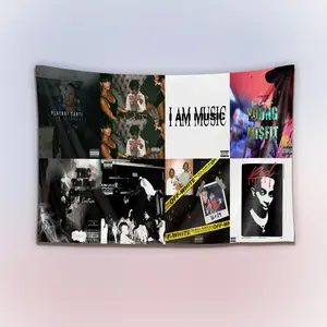 Vintage Carti Album Collection Tapestry, Trap Rap Artist Wall Hanging Decor, Retro Music Art Banner, Bedroom Studio Wall Art, Gift for Fans