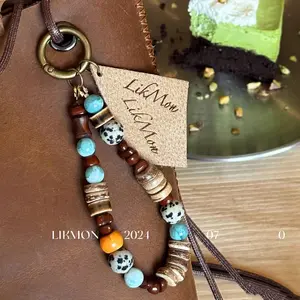 LikMon Original Melard Niche Phone Chain DIY Beaded CCD Anti-Lost Camera Pendant Chain Decoration Keychain Unisex 2024