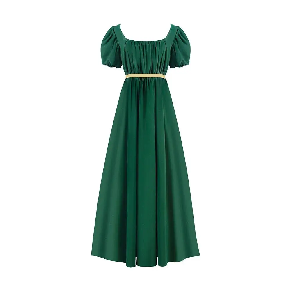 Women's High-Waisted Polyester Regency Austen Empire Gown - Lady's Cosplay Halloween Costume for Evening Dance Parties, Vintage Victorian Ball Clothes & Accessories, Dress, Xxl, Ball Gown