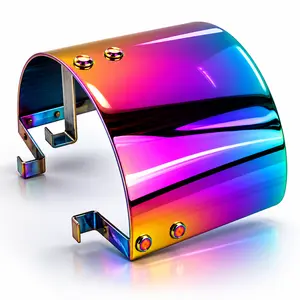 Universal Car Exhaust Heat Shield Cover – Stainless Steel Rainbow Titanium Style Heat Guard Protector for Intake Pipe, Turbo, Exhaust System Engine Bay Accessories