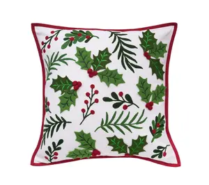 Holly Spring Berry Pillow by Valerie