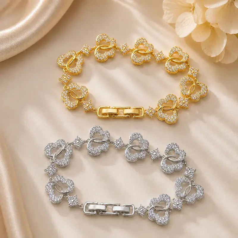 Exclusive TikTok Exclusive! Sparkling Butterfly CZ Bracelet, 18K gold & silver plated, hypoallergenic and never fade. Stylish couple jewelry, perfect delicate gift for women for birthdays, anniversaries, Valentine's Day and party occasions.