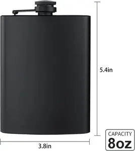 Custom Laser Engraved 8oz Flask