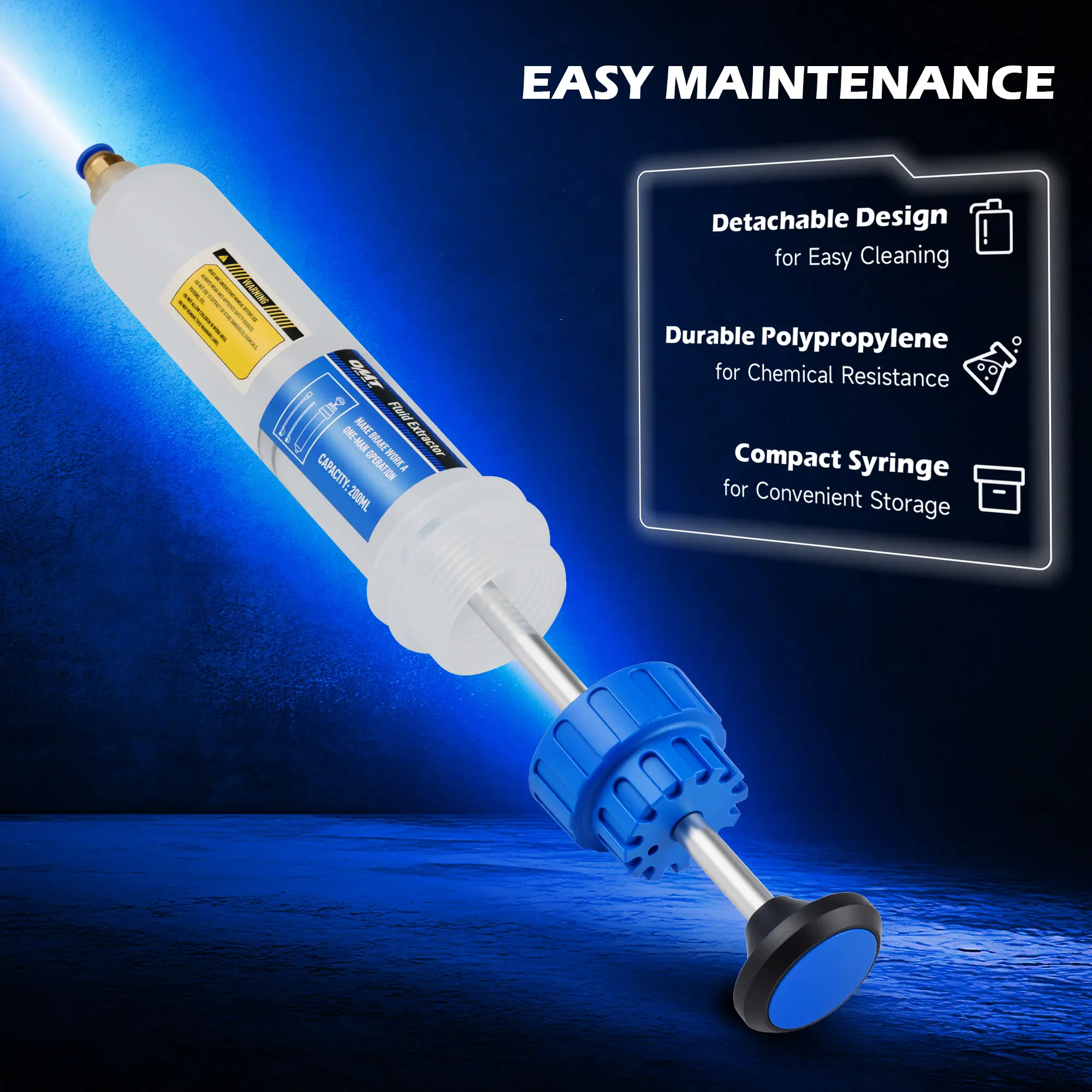 Detachable fluid extractor for easy cleaning and storage