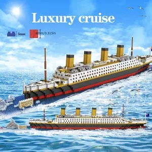 1 Titanic Ship Building Block Set, Realistic Historic Structure, Immersive Building Challenge, Perfect Display Model for Living Room or Office, Ideal Gift for Adults, Collectors & Enthusiasts, Model Boat Kit