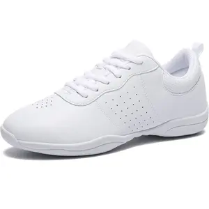 Cheer Shoes Girls White Dance Shoes Youth Cheerleading Sports Training Athletic Comfortable Shoes Flats Girl