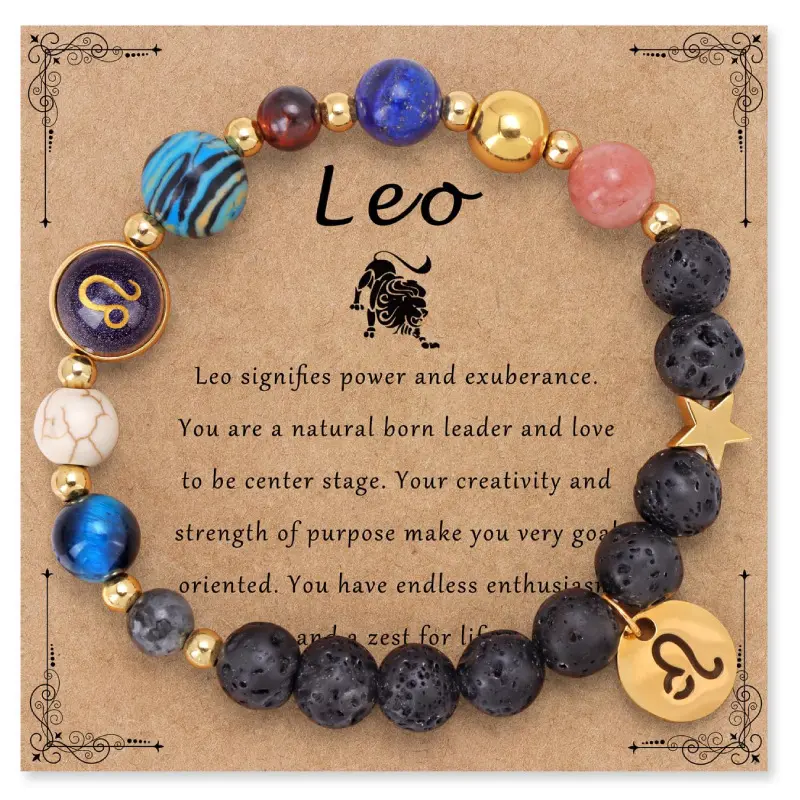 Lion constellation bracelet