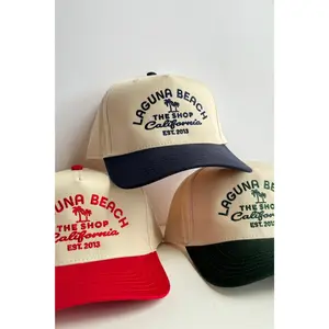 THE SHOP CLASSIC Laguna Palm Embroidered 5-Panel Baseball Hat - More Colors Available