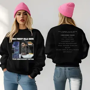 J COLE World Album 2 side Shirt 2014 Forest Hills Drive Vintage 10 year anniversary edition retro 100% cotton tee, Graphic sweatshirt, hoodie