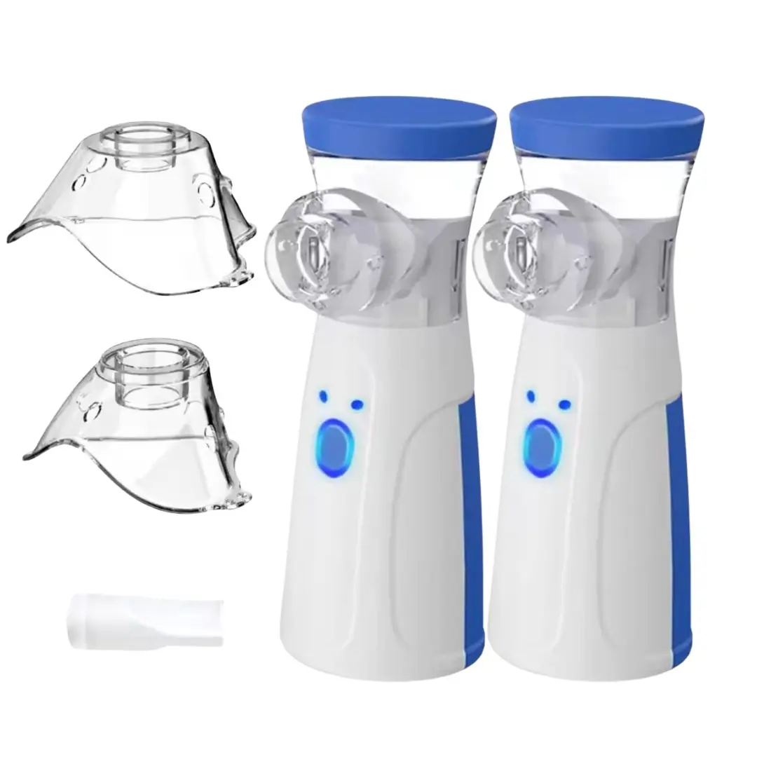 Portable Ultrasonic Nebulizer, USB-C Rechargeable Plastic Mesh Device with Quiet Mode, Handheld for Daily Use by All Adults & Kids, Travel Size, Compact, Adjustable Modes