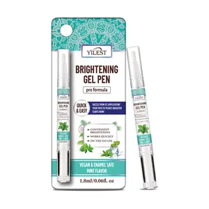 Yirest Pro Tooth Whitening Pen 20 Times | 0.06 fl oz Professional Hydrogen Peroxide gel | Tooth Enamel Safety | Mint Flavor Oral Care | Vegetarian Certification“ Brush Radiant