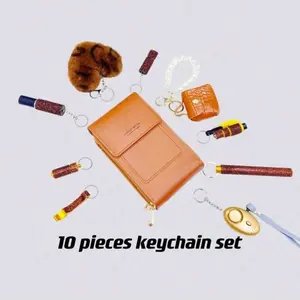 10 Pieces Keychain Set