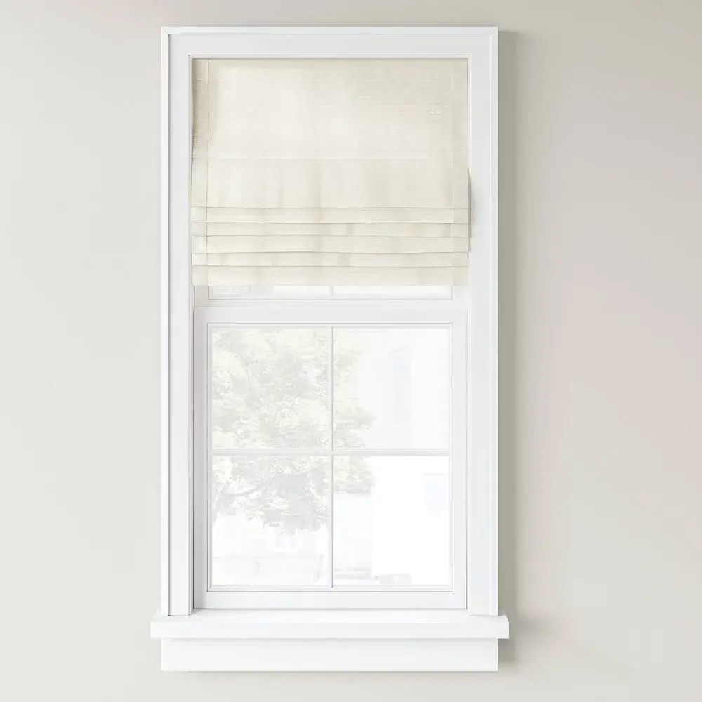 1pc Filtering Cordless Jute-Like Roman Window Shade - Threshold