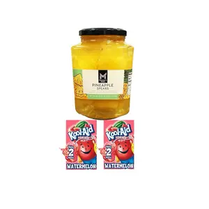 Viral Pineapple Spears with Watermelon Koolaid Jar - 1 Jar with Pineapple & 2 Koolaid Watermelon Packets