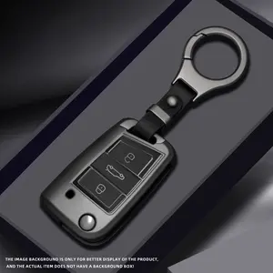 3 Buttons for Volkswagen Vw Polo Golf7 Mk7 Tiguan, Skoda Octavia Kodiaq Karoq, Seat Ateca Car Key Case Cover Keychain Accessories Car Key Protector Key Fob Cover