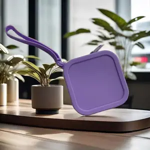 Mini Solid Color Silicone Zipper Storage Bag, 1 Count Versatile Data Cable Pouch, Zipper Coin Square Purse, Home Organizer for Travel, Headphone