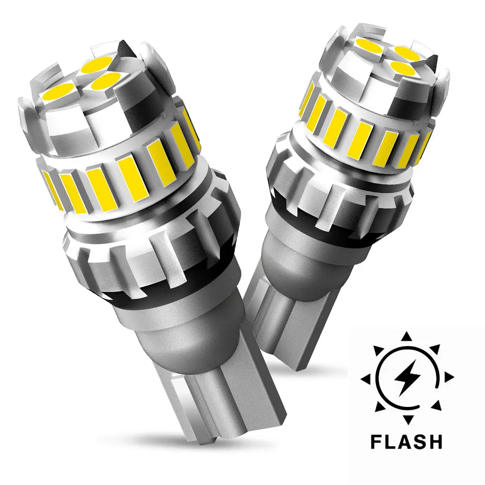 AUTOONE Flash Strobe T15 LED Bulb Canbus Reversing Backup Lamp, 921 912 W16W T15 906 922 T15 T16 912 921, 400% Brighter Non-polarity CANBUS Error Free Plug and Play LED Light Bulb, Pack of 2