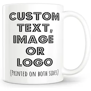 Custom Mug - Personalized Coffee Mug with Photo, Logo, or Text | Funny Coffee Cup | Custom Gifts for Men & Women | Customized Mugs Photo Mugs With Names 11oz Printed on Both Sides
