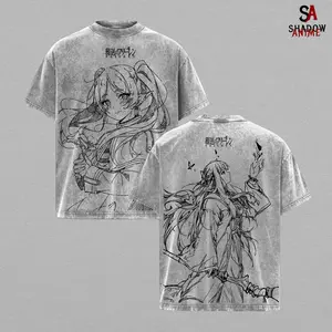 Frieren Tee Washed – Frieren Beyond Journey’s End Washed Anime Manga T-Shirt, Vintage Washed Magic Apprentice Graphic Tee, Unisex Oversized Streetwear Shirt, Fantasy Slice of Life Anime T-Shirt, Casual Oversize Frieren Shirt, Gift for Frieren Fans
