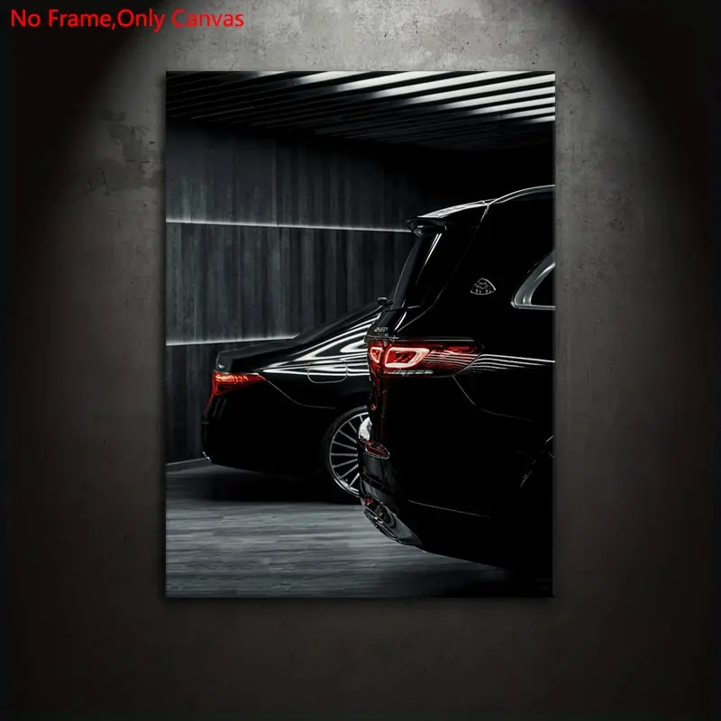 1 Piece/Set Frameless Canvas Painting Print Poster,Classic Realism Vehicle Elegance Art,Maybach GLS and S-Class,Perfect Gift for Luxury Sedan SUV Car Lovers,Ideal Gift for Bedroom,Study,Office,Living Room,Dorm Hallway,Mural,Wall Decoration,Room Decor