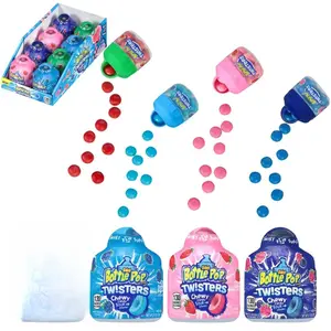 Baby Bottle Pop Twisters Chewy Candy, 8 Ct Sweet Candy with Chewy Sour Center in Twisting Containers, Full Size, Individually Wrapped Fun Bulk Assortment For Kids Party Favors, Toys, Goodie Bags