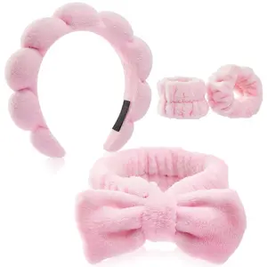Headbands for Women -  Headband and Wristband Set - Headband for Washing ,Facial Mask,Makeup and  Care,Gifts for Women and Teen Girl Gifts Trendy Stuff