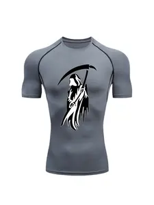 Reaper Men's Sports T-shirt 2026 Training Fitness Compression Quick Dry Short Sleeve T-Shirt Rashgard Tops Athletic Tees Workout T-Shirt