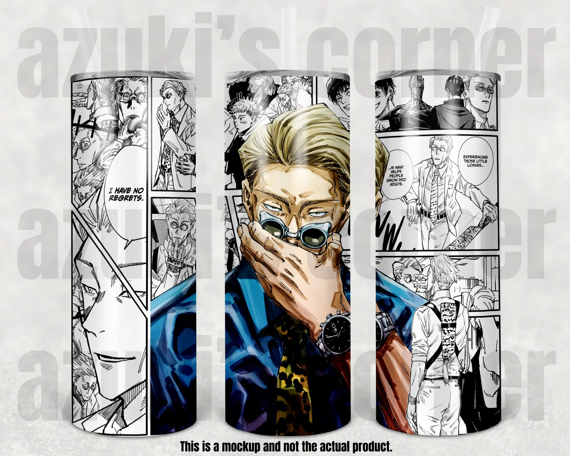 Anime Manga Panel Tumbler 20/25 oz featuring JJK Nanami (#41)