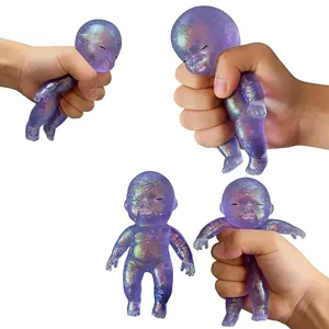 Squishy Babies Glitter Big Dancing SoftMoldable Slow Rising Sensory Fidget ToyStress Anxiety Relief for Kids Adults EasterBasket Christmas Stocking Birthday Gifts