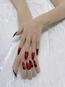 Unisex Sexy Fashion Gloves with Red Nails, High Stretch Comfortable Breathable Gloves for Wedding Party, Fashion Accessories for Women & Men