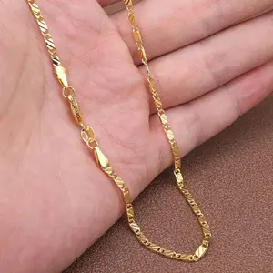 18K gold plated fashion necklace for men and women size 16-30 inches, multi-purpose necklace, gift accessory for holidays, New Year, birthdays of friends and relatives