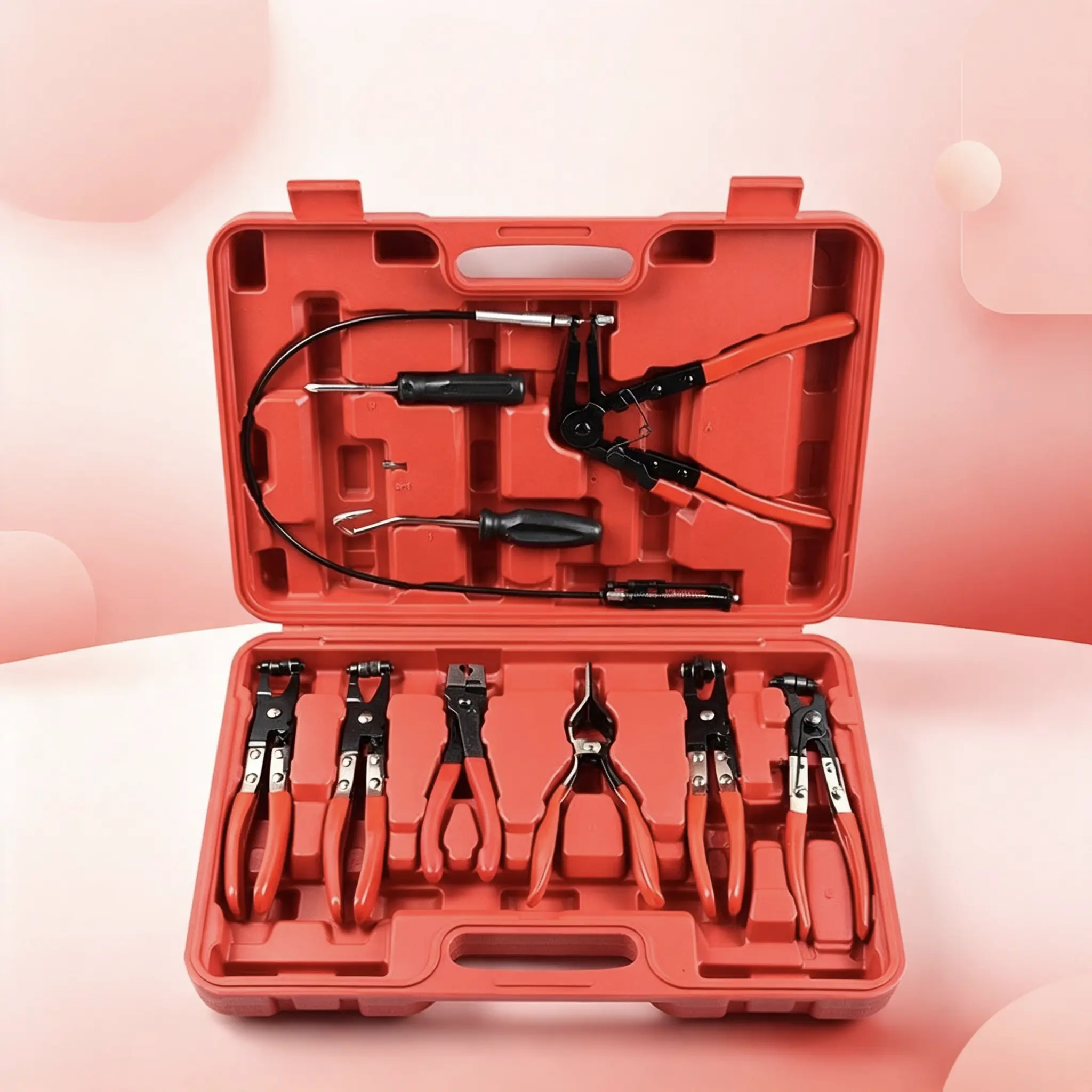 Professional Pipe Clamp Pliers – Automotive Repair Tool, Flexible Wire Tube Clamp, Multifunctional Hose Clamp Set