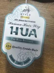 HUA Premium Human Hair Wig Hang Tags for Hair Packaging