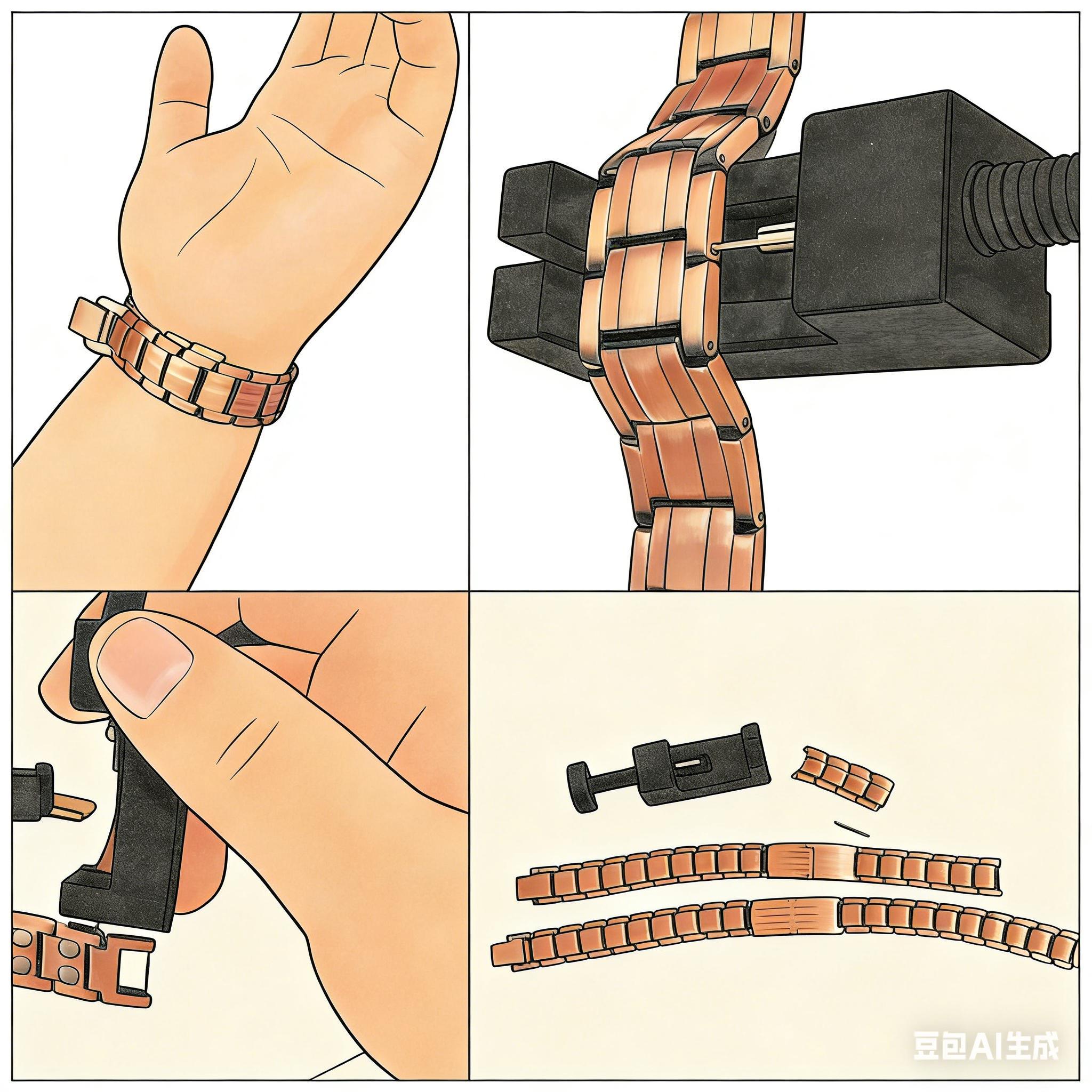 Copper Bracelet for Men, 3X Ultra Strength Magnetic Bracelets, 99.99%25 Pure Copper with 3500 Gauss Neodymium Magnets, Adjustable Wearable Fitness Tracker Modern