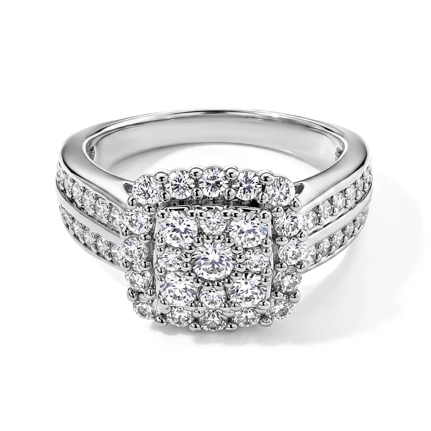 EverTrue Simulated Diamond Ring in Platinum Bond (Size 10.0)