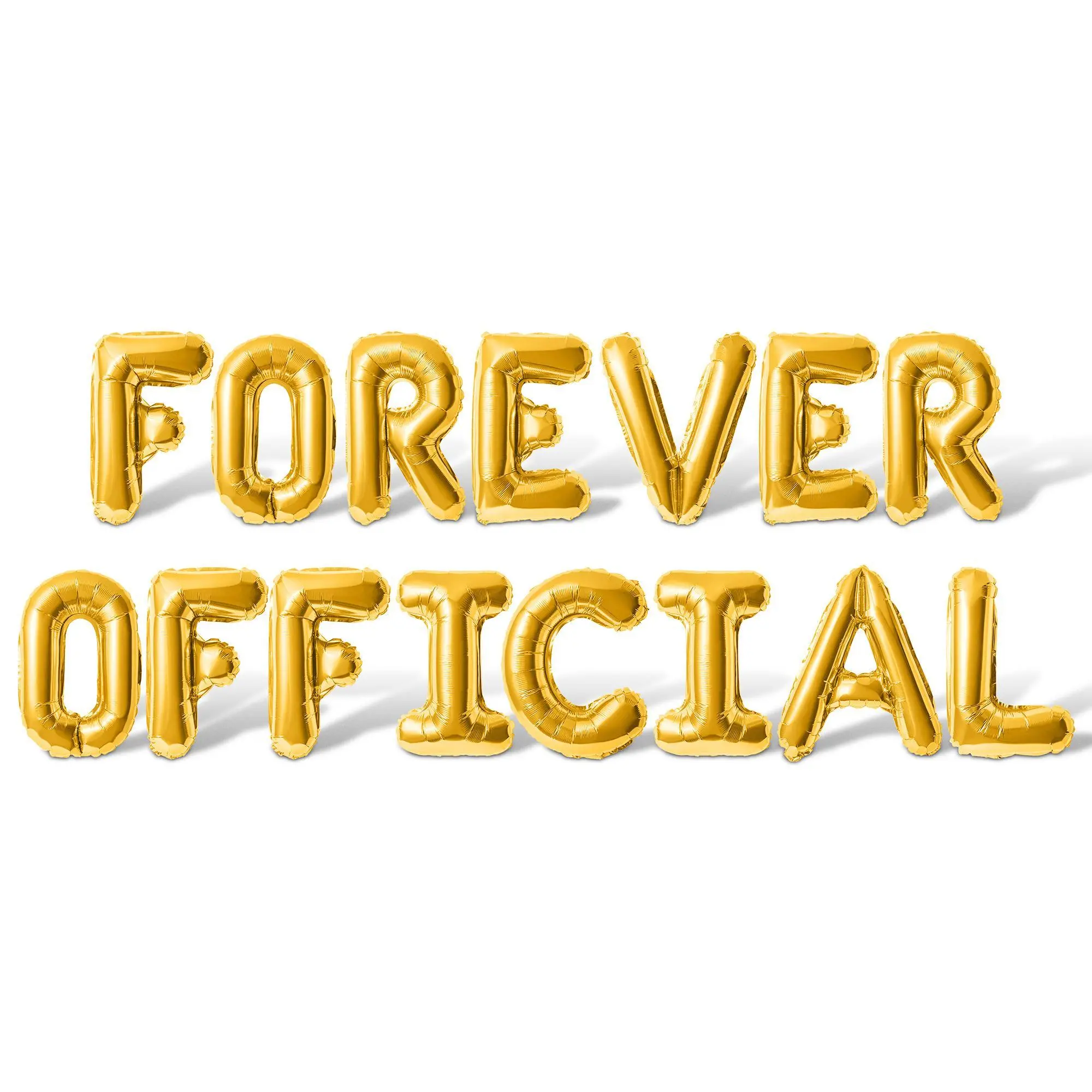 Letter Balloons - FOREVER OFFICIAL 16" Inch Alphabet Letters Foil Mylar Balloon Engagement Party Banner