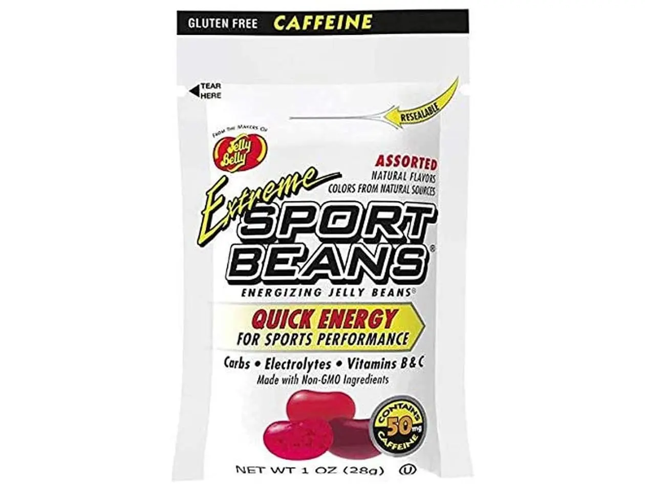 Jelly Belly Extreme Sport Beans, Caffeinated Jelly Beans, Assorted Flavors, 24 Pack, 1-oz Each