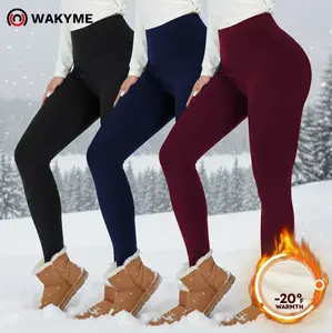 WAKYME Women's Warm Sherpa Fleece-Lined Leggings – Cozy Thick Thermal Pants for Fall & Winter leggings  para  invierno Womenswear Basic Minimalist Bottoms