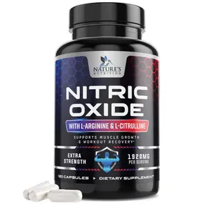 Nitric Oxide Booster Extra Strength 3000mg - L Arginine 3X Strength Nitric Oxide Supplements for Men and Women, Citrulline, Supports Muscle, Heart Health & Energy Supplement, Non-GMO - 120 Capsules