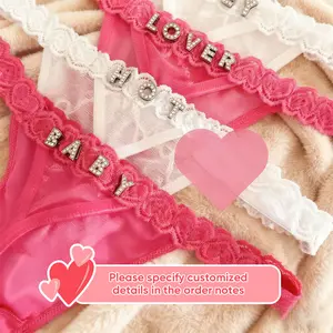 Personalized Thongs with Names, Custom Name Thong, Diy Rhinestone Shiny Letters Name, Customize Your Fashion Logo, The Letters Are Hand Sewn, Very Strong And Not Easy To Fall Off