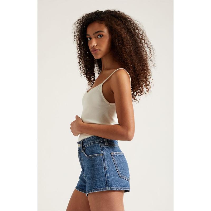 Pacsun Women's Ivy High Waisted Denim Festival Shorts Indigo