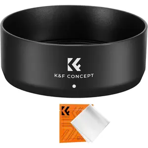 K&F CONCEPT Lens Hood Compatible with Canon RF 50mm F1.8 STM Lens, Reversible Snap on Camera Lens Shade Replacement of ES-65B Hood, Compatible with 43mm Filters and Lens Cap