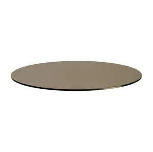 24" Round Bronze Glass Table Tops - 1/2" - Flat Polish