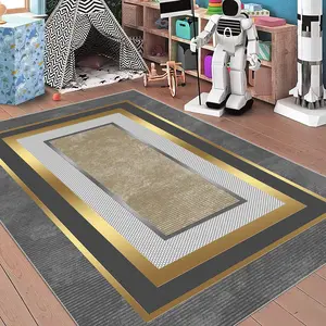 Modern Geometric Pattern Area Rug, Modern Abstract Rug, 1 Count Non-slip Soft Floor Mat, Rectangle Home Decorative Carpet for Living Room Bedroom Kitchen Study Room, Home Decor