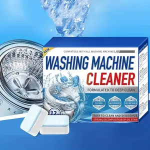 Washing Machine Cleaner, Deep Cleaning Tablets for Front/Top Loaders, Household Deodorizing and Grease Removal, Degreaser Deodorizer, Essential Summer Cleaning Supplies