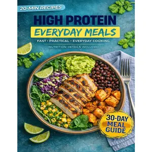 High Protein Cookbook for Weight Loss: 101 Low-Carb Recipes & a 30-Day Meal Plan to Burn Fat, Feel Full, Build Muscle, and Improve Energy | Beginner-Friendly, Quick & Easy Healthy Meals